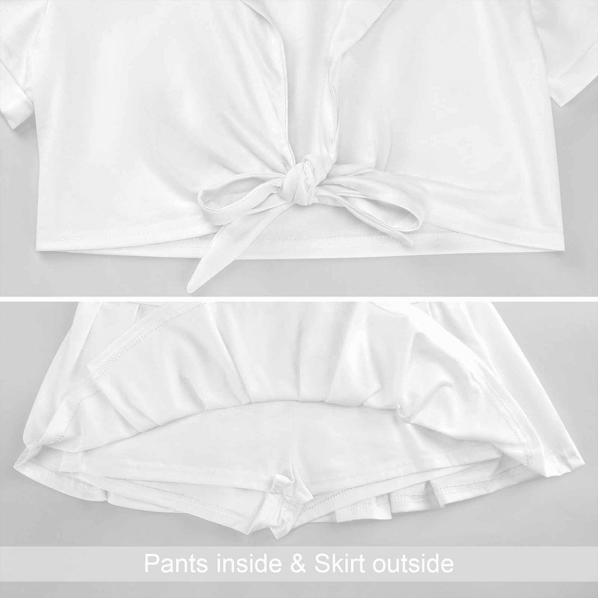 PLEATET SKIRT ANT TIE TOP Set