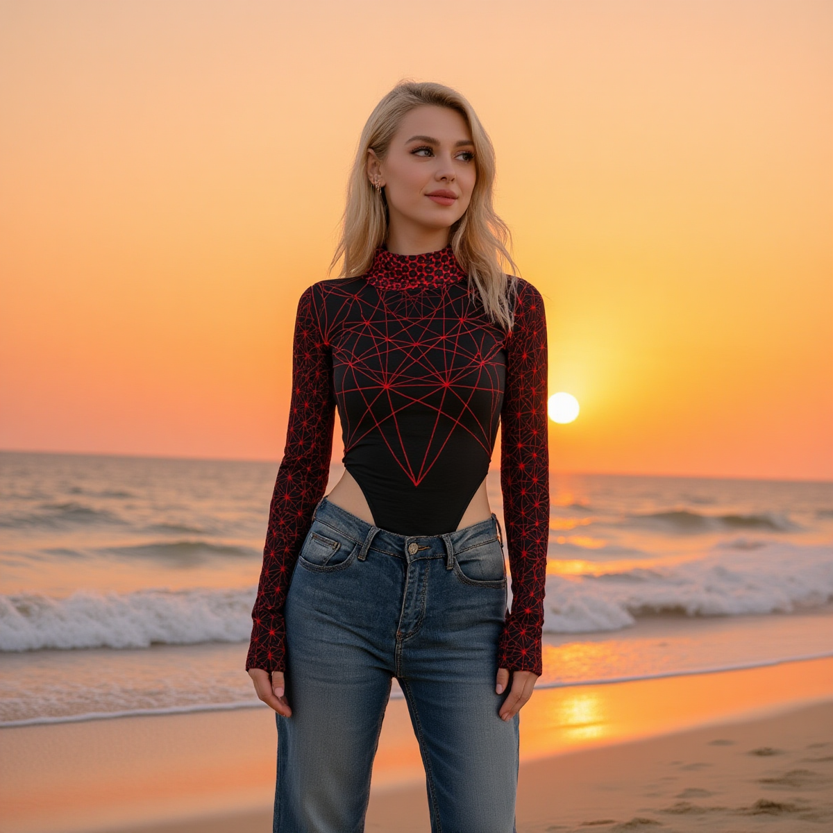 High side cut bodysuit