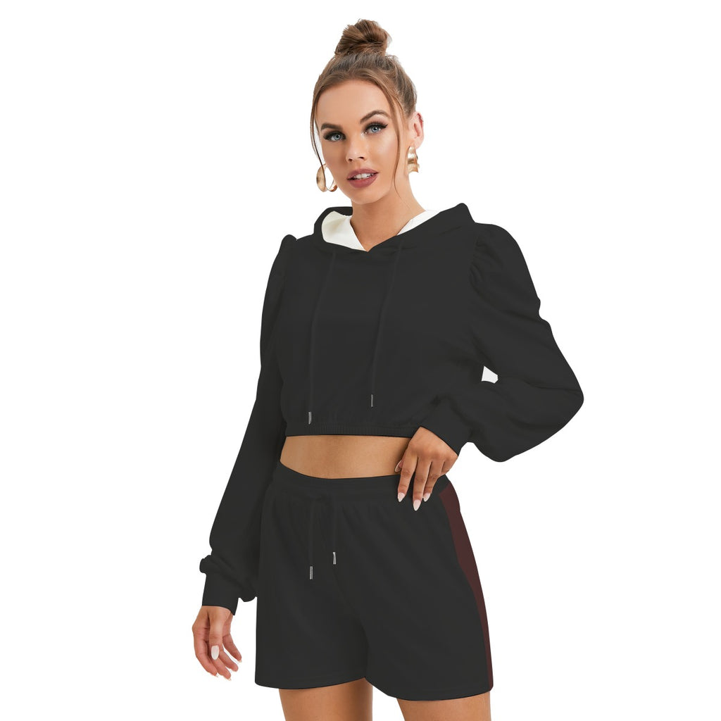 Mirco Fleece Hoodie And Shorts Set