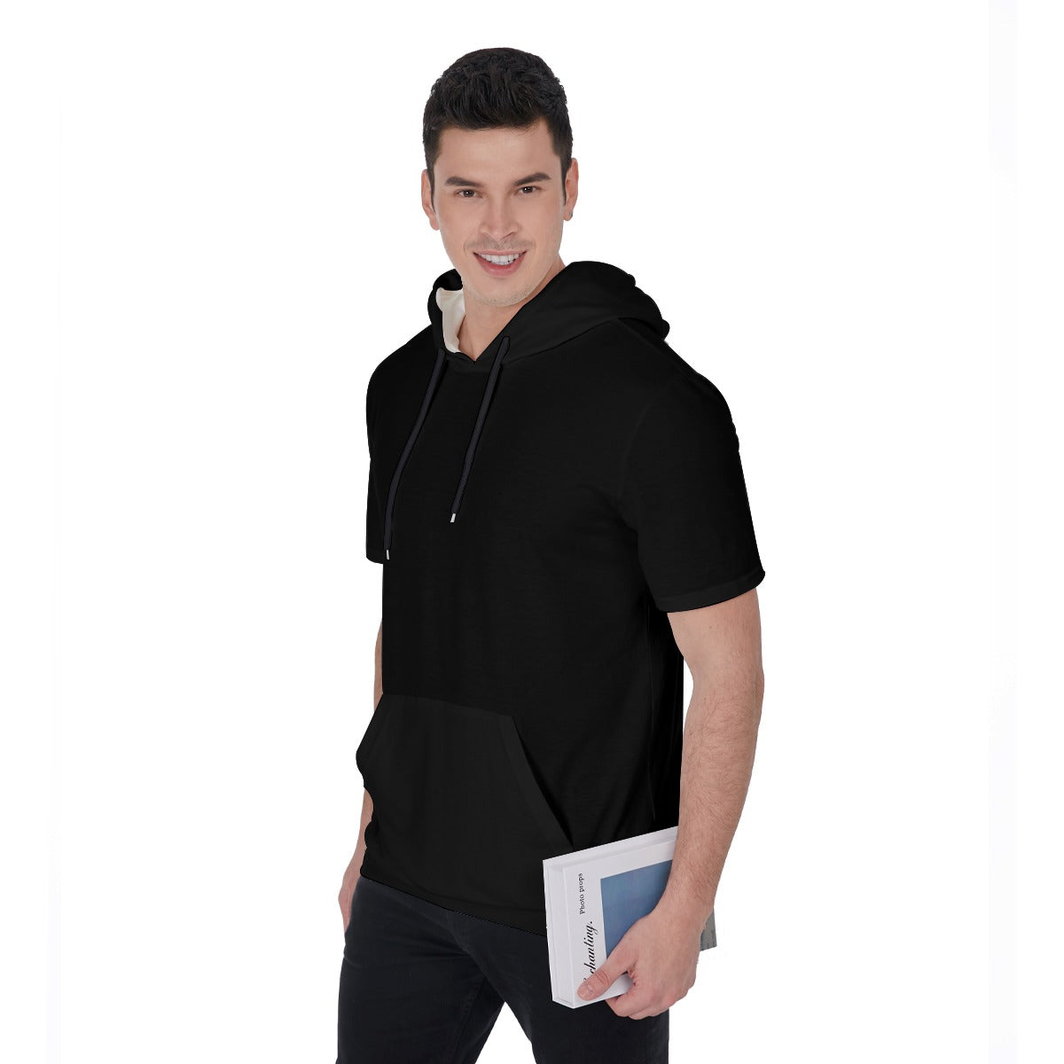 All-Over Print Men's Short Sleeve Hoodie T-Shirt