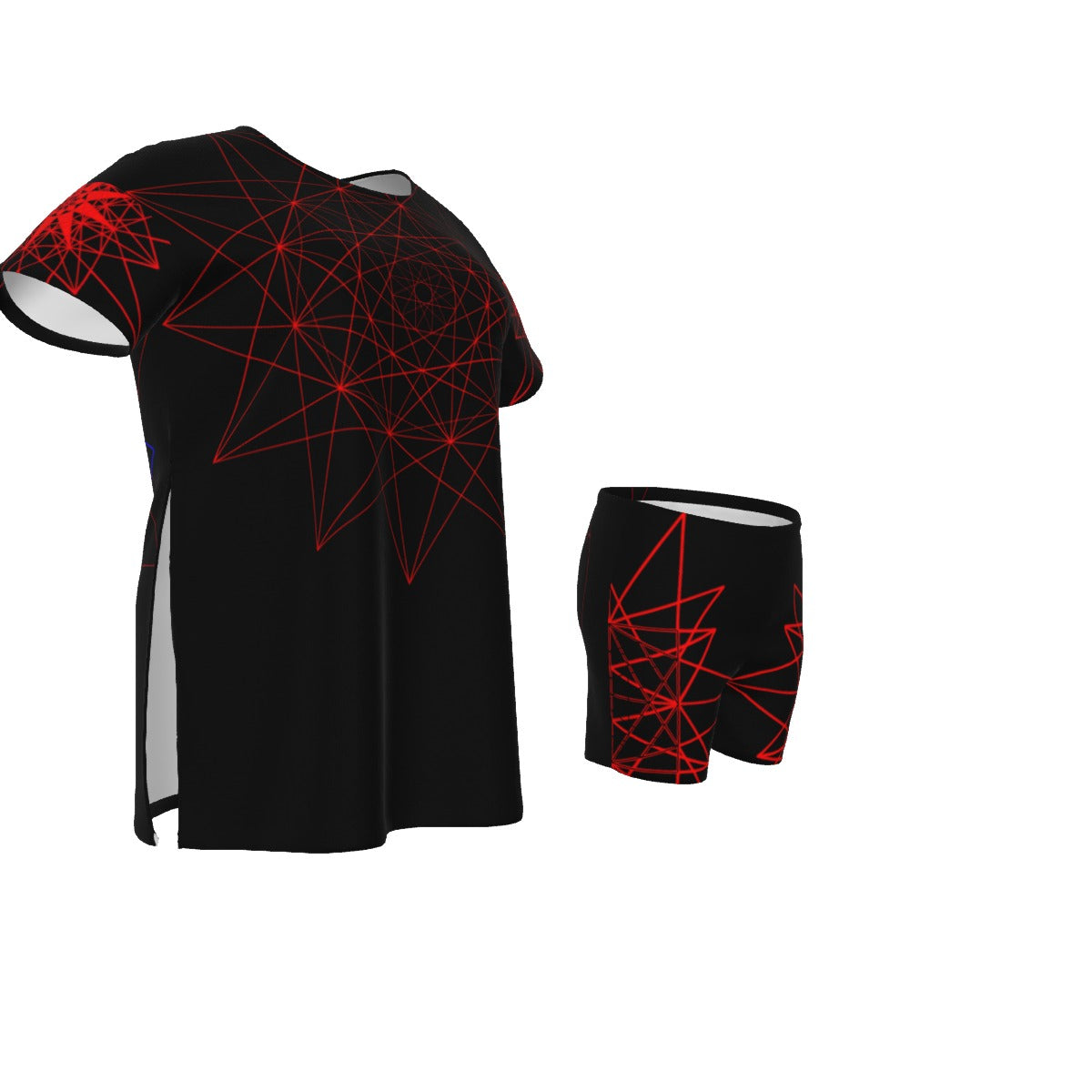 T-Shirt with Side Split and Shorts