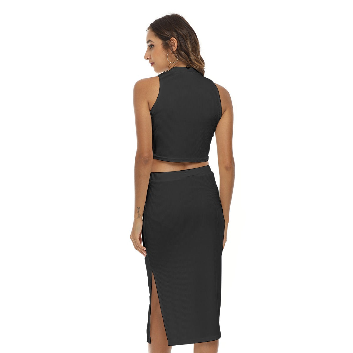 Tank Top & Split High Skirt Set