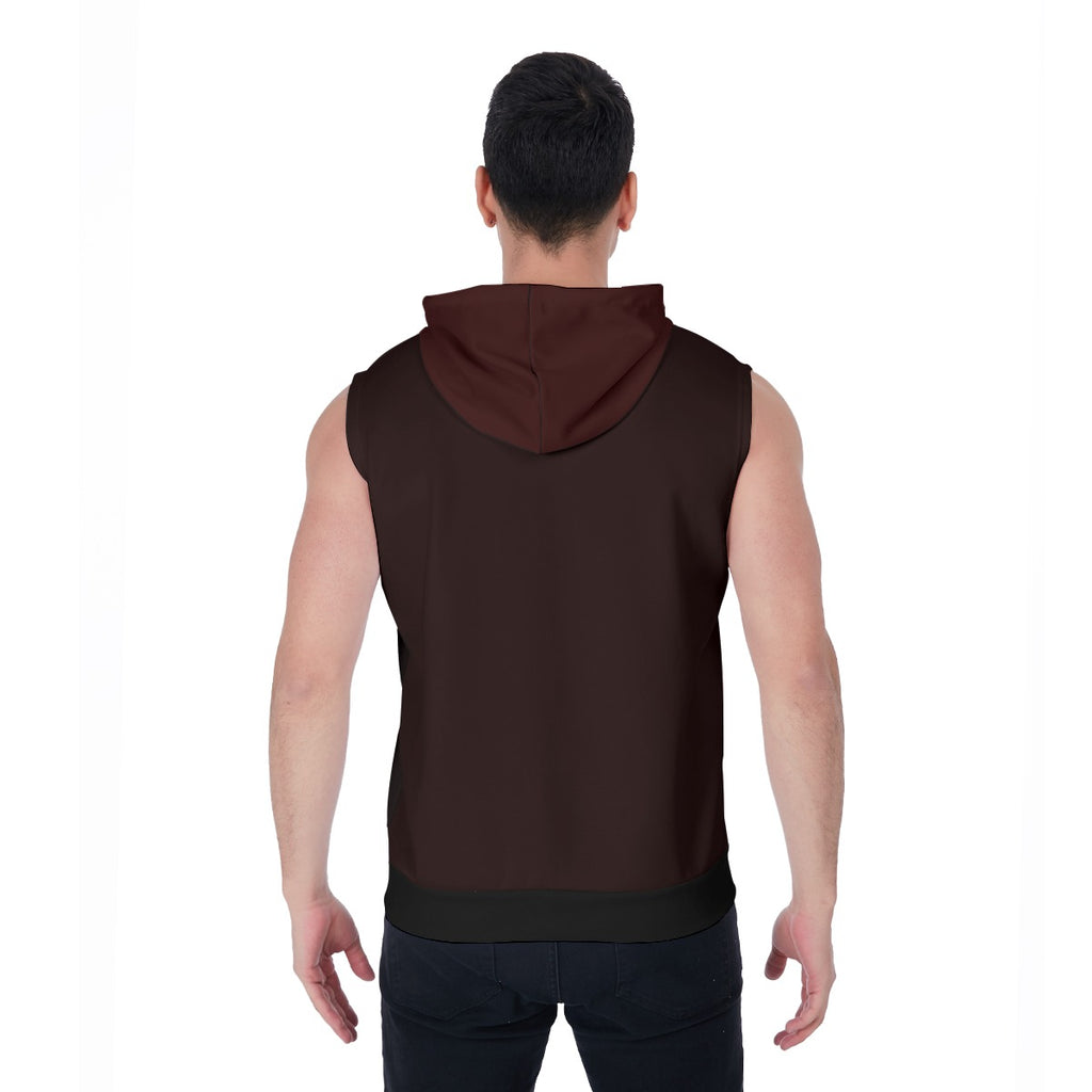 Zipper-Up Sleeveless Hoodie