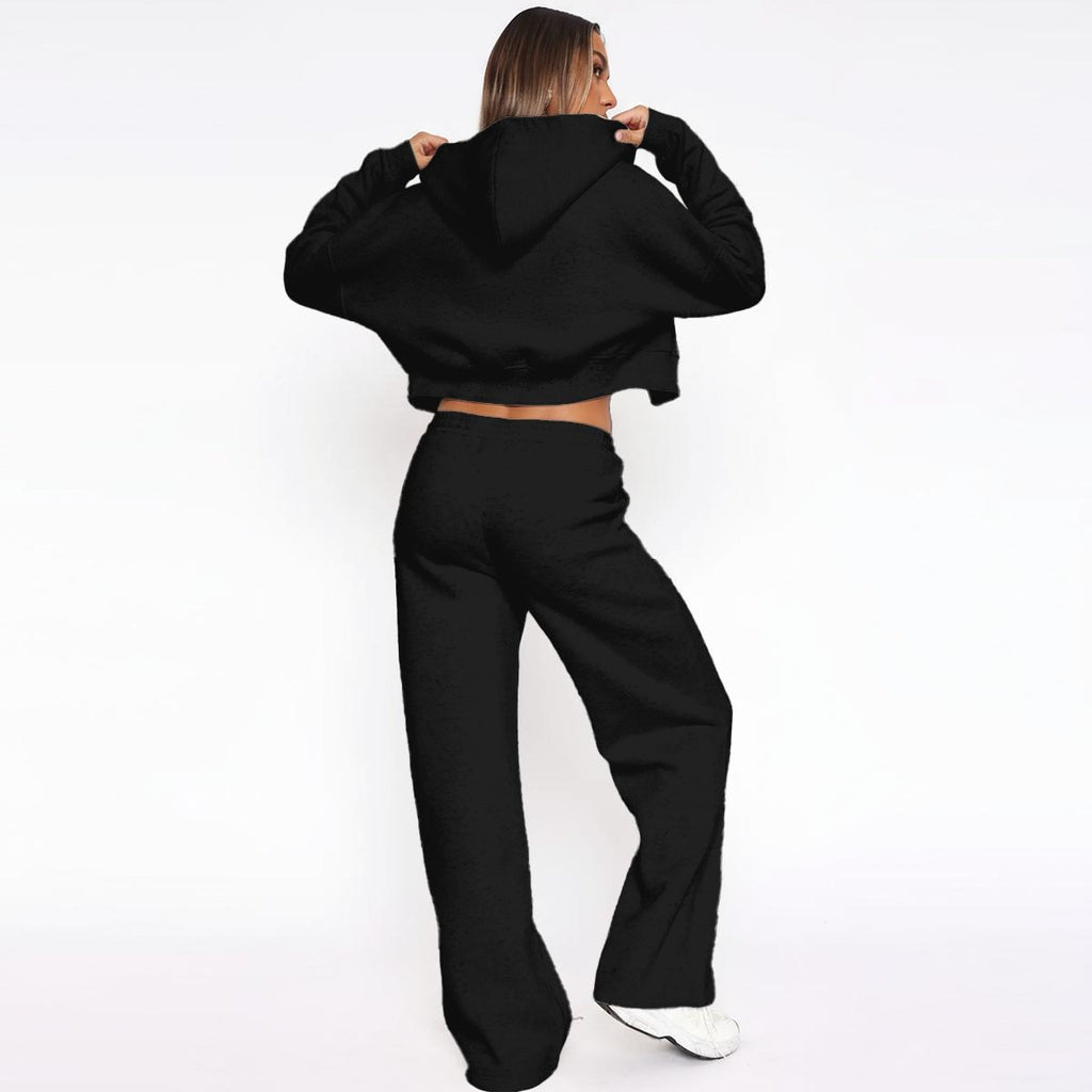 Women’s Tracksuit crop hood  With Fleece