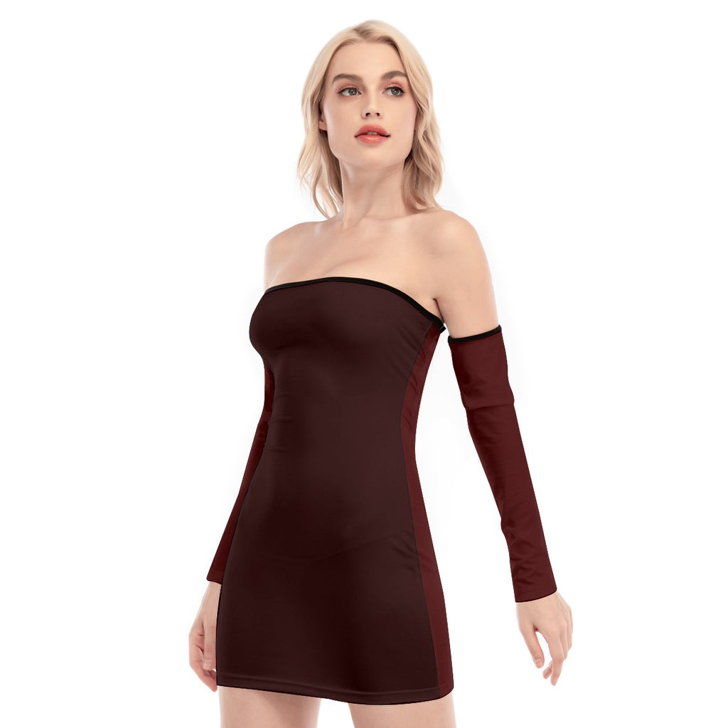 Off-shoulder Back Lace-up Dress