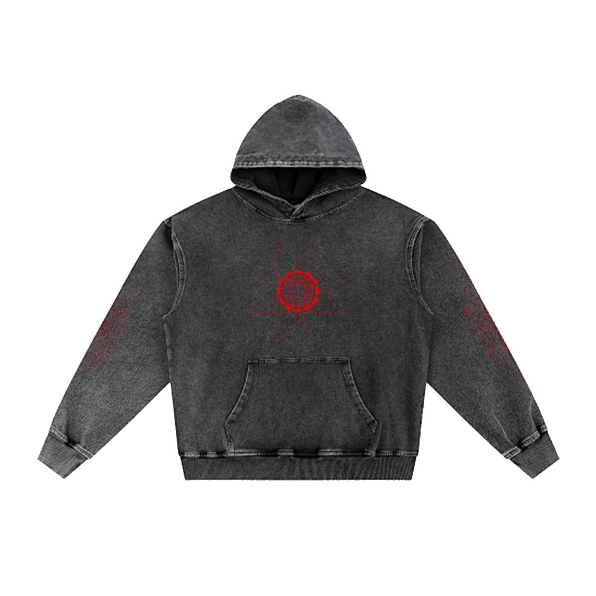 Denim Pullover Hoodie