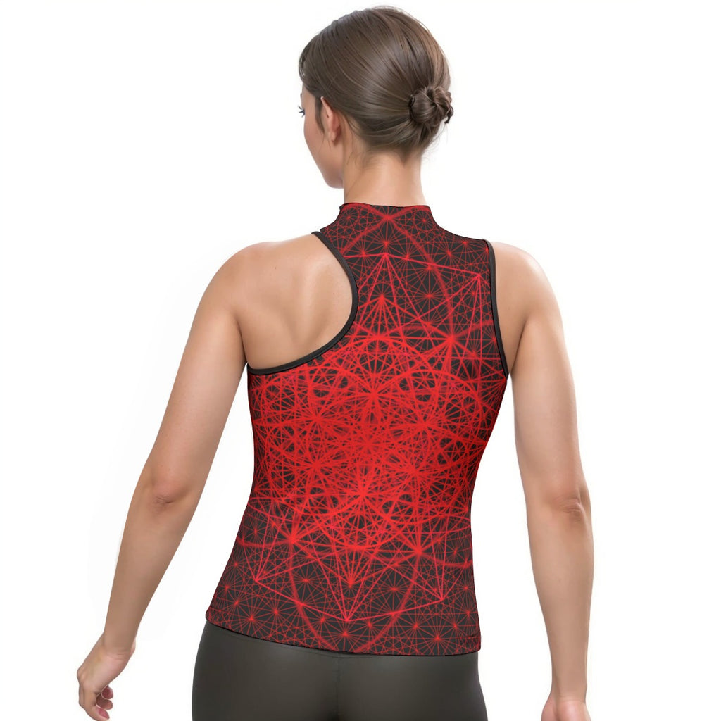 Halter Sleeveless Asymmetrical Tank Top