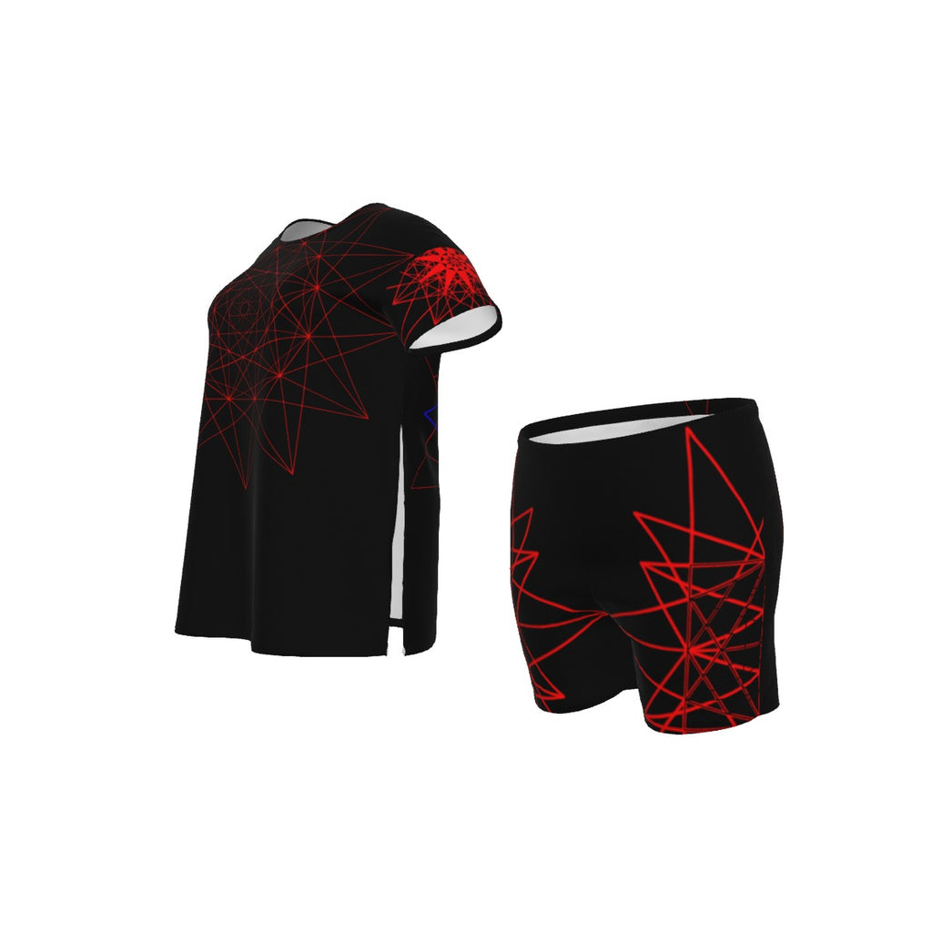 T-Shirt with Side Split and Shorts