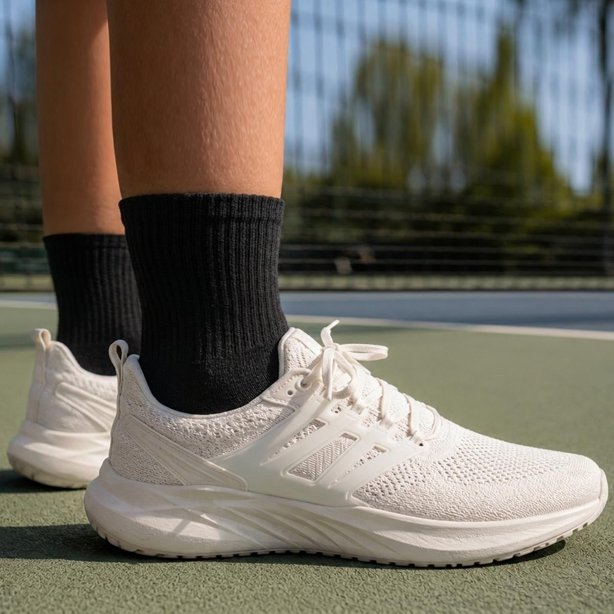 embroidery Sports Mid-Calf Socks|Cotton