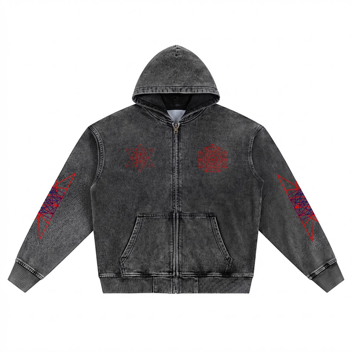 Denim Zip HUGE HOODIE