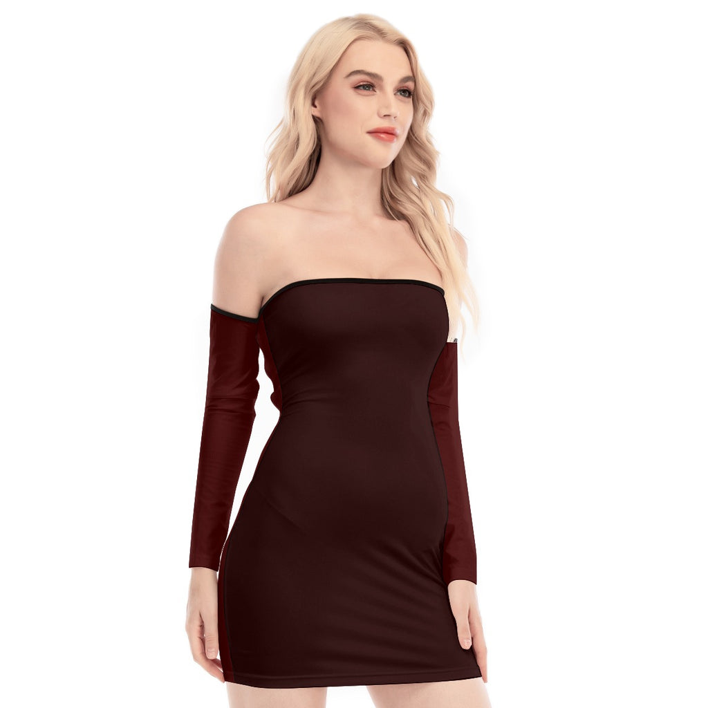 Off-shoulder Back Lace-up Dress