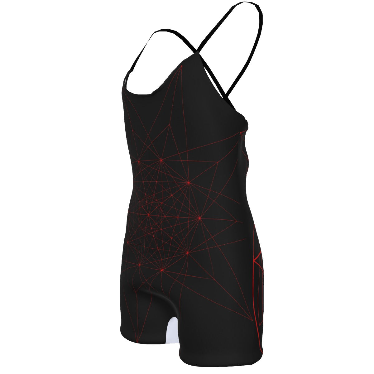 Backless Romper With Black Straps