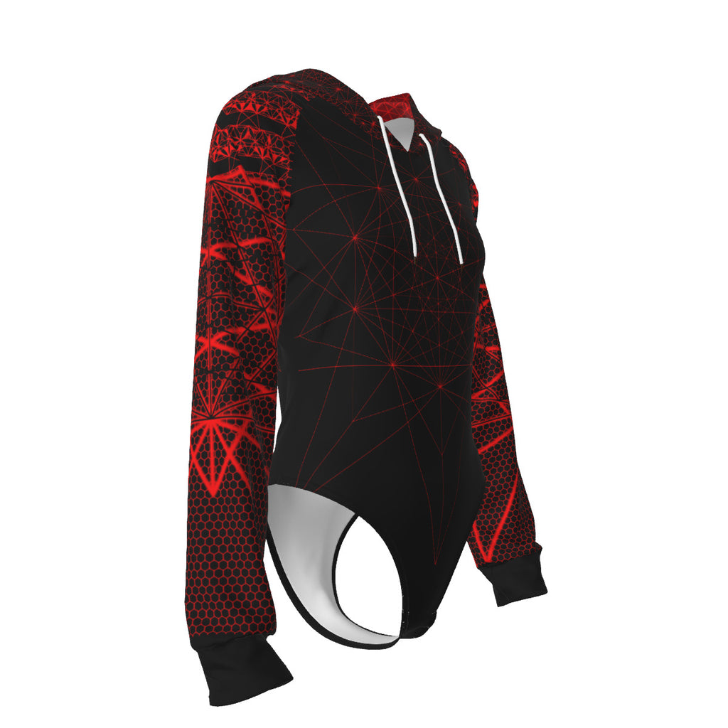 Raglan Sleeve Hooded Bodysuit