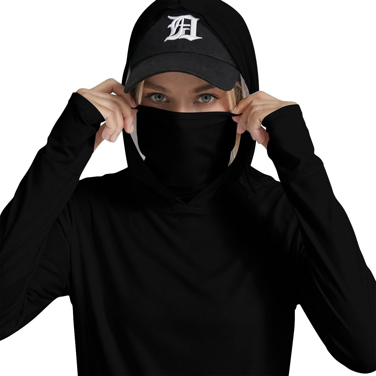 Women’s Hooded Face-Cover Sun Protection Tshirt