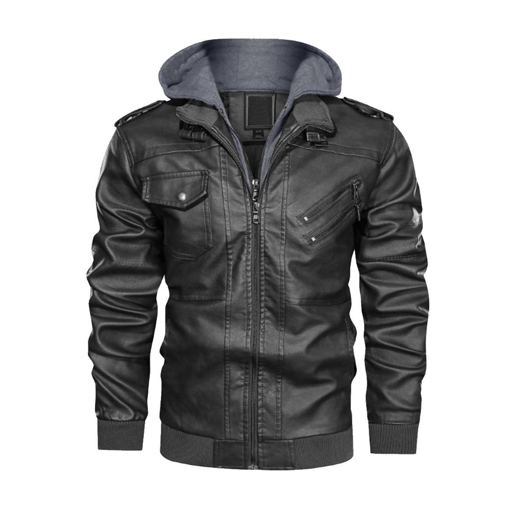 Men's Zip Leather Jacket