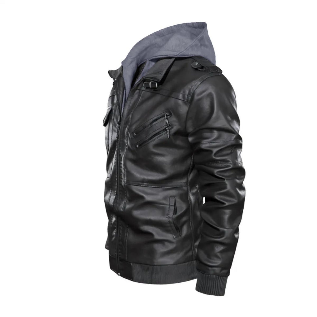 Men's Zip Leather Jacket