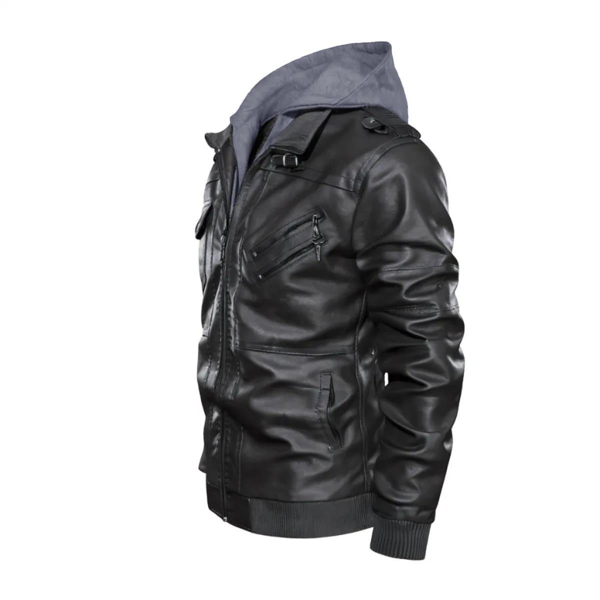 Men's Zip Leather Jacket