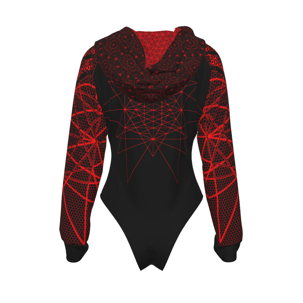 Raglan Sleeve Hooded Bodysuit
