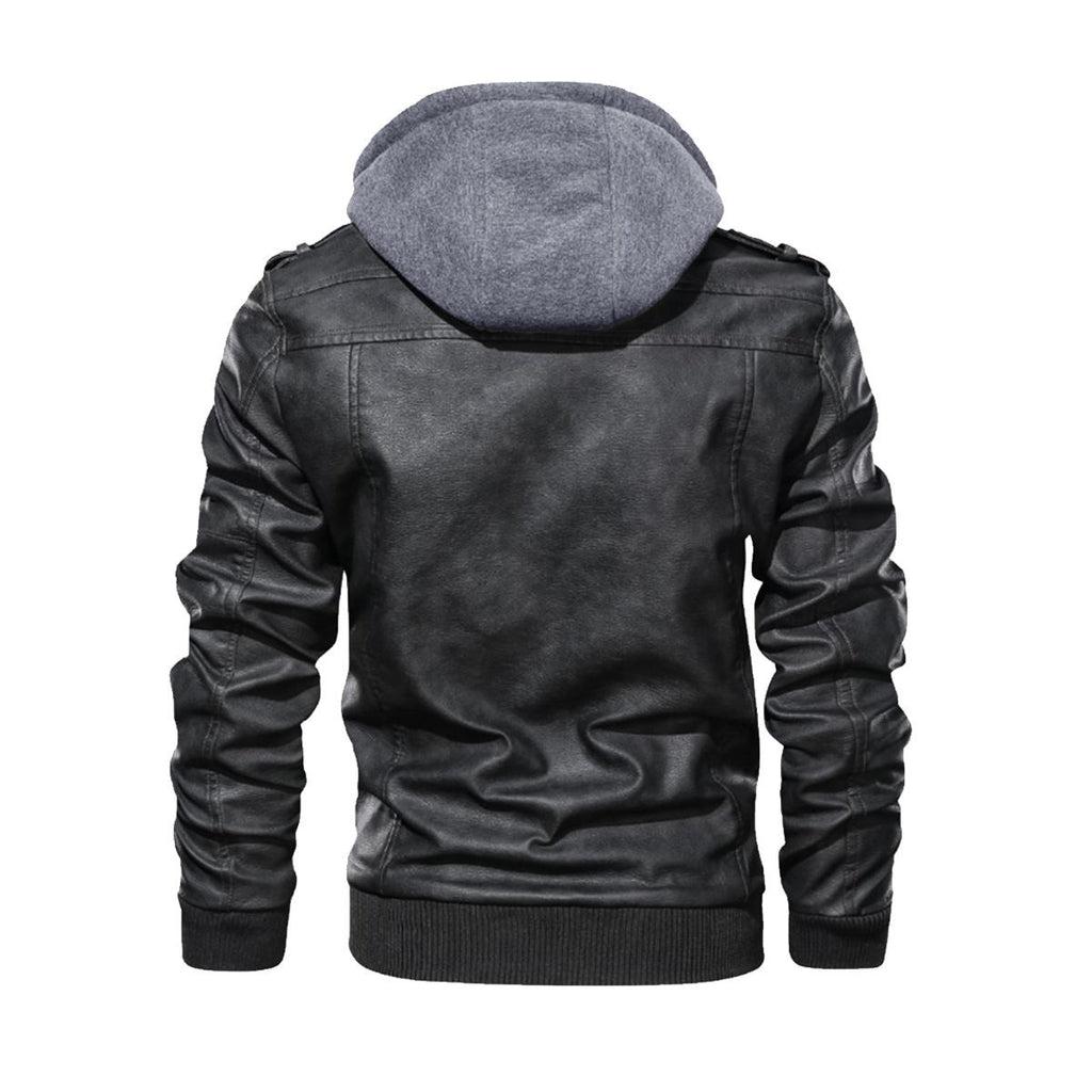 Men's Zip Leather Jacket