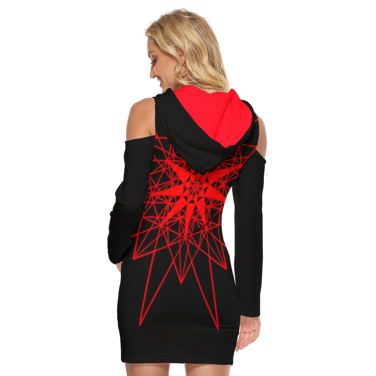 Tight Dress With hood and open shoulders