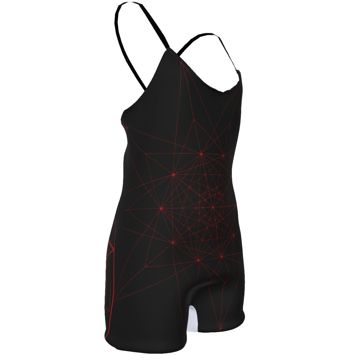 Backless Romper With Black Straps