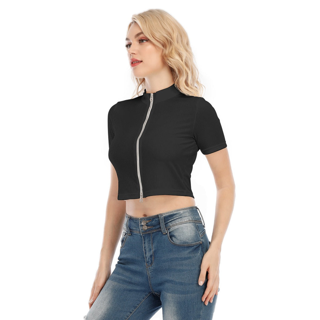 T-shirt With Two-way Zipper