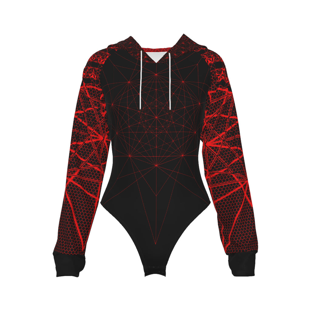 Raglan Sleeve Hooded Bodysuit