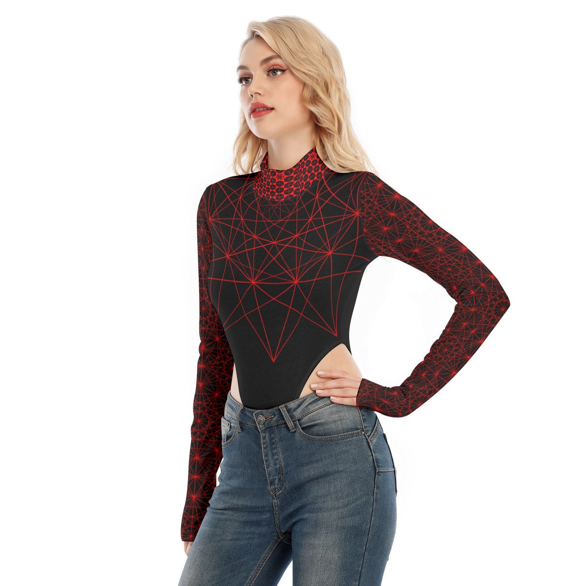 HISS MEOW TIME Turtleneck Jumpsuit