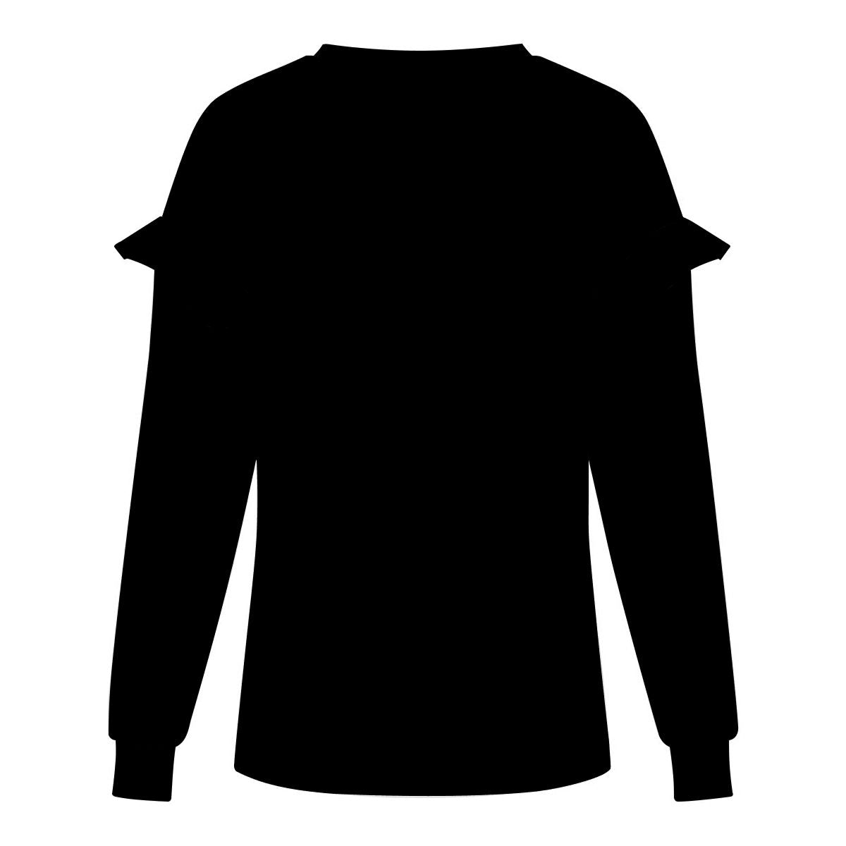 Ruffled Shoulder Sweatshirt