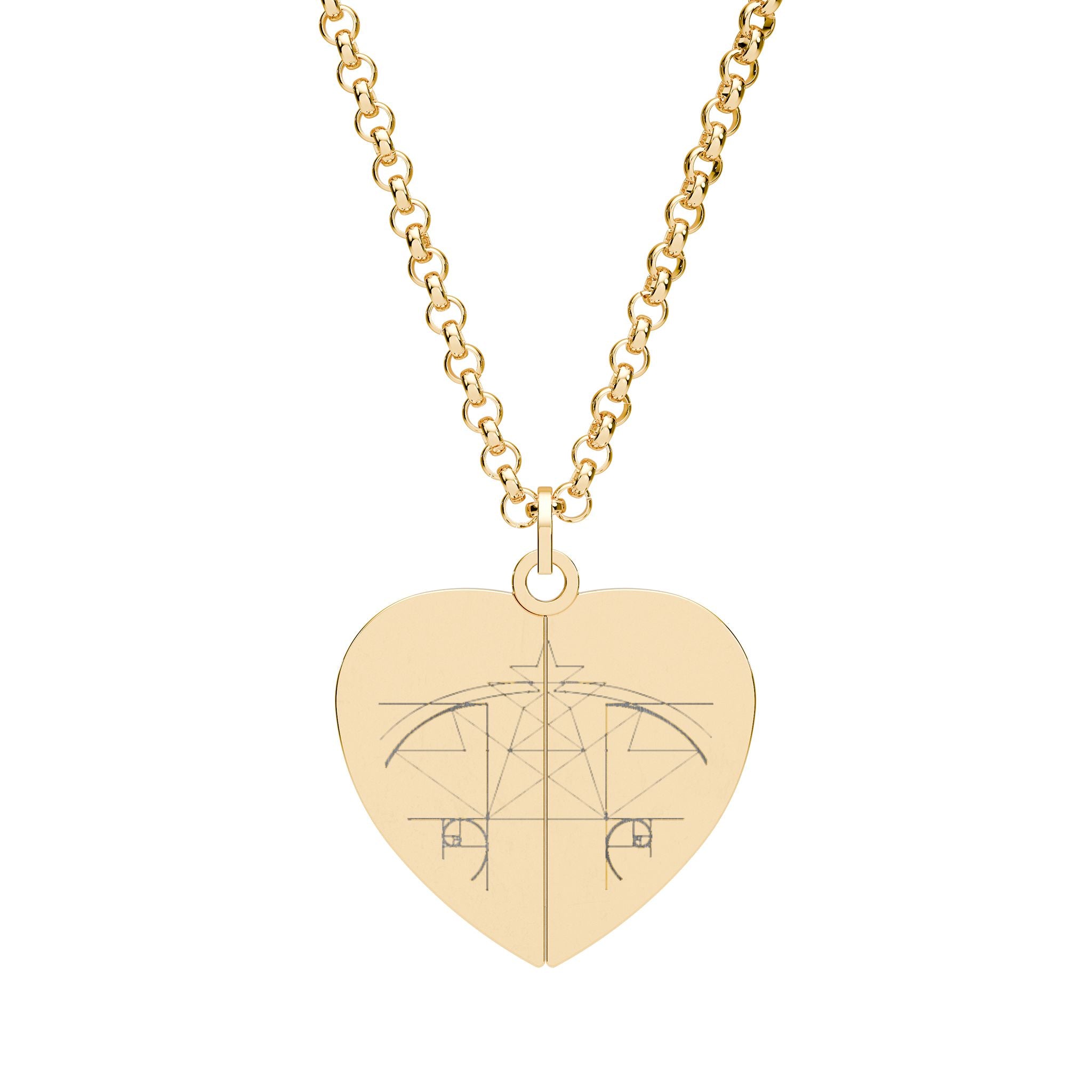 Hidden Message Heart Necklace (Engraving)