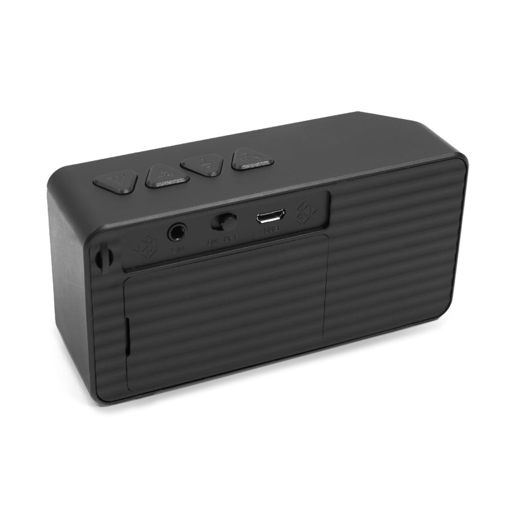 Portable Bluetooth Speaker — Red Geometric Grill Design
