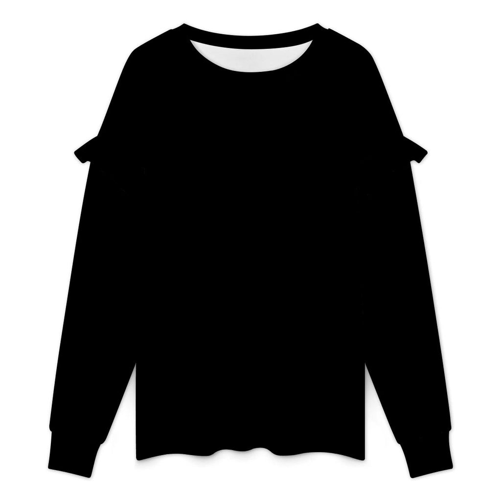 Ruffled Shoulder Sweatshirt