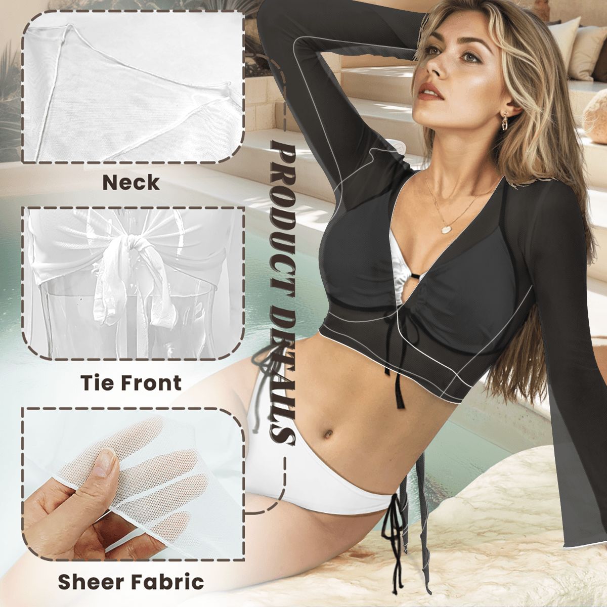 Swimsuit Cardigan Top Customized Services j