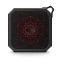 Rugged Waterproof Speaker with Red Geometry Design