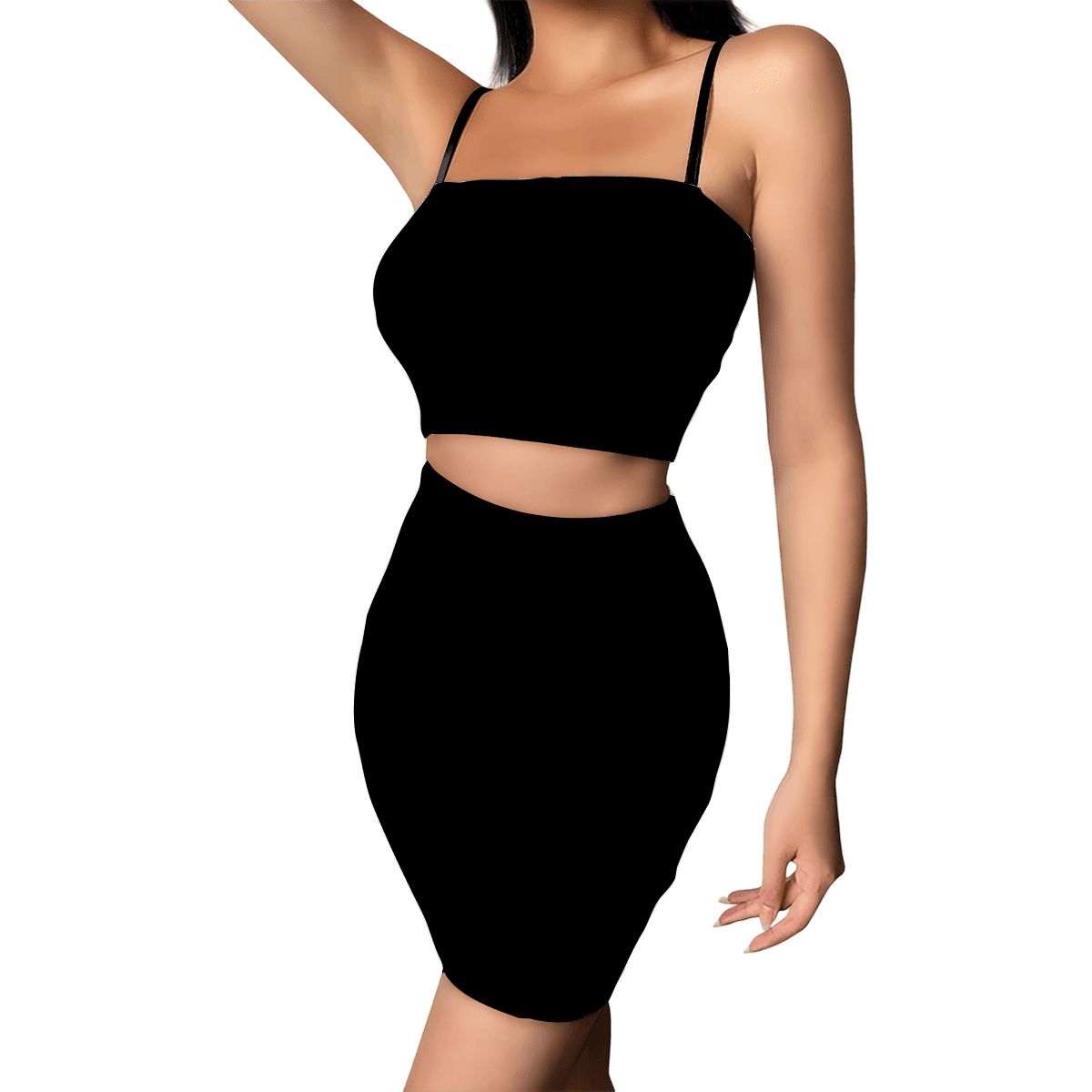 Crop Tank Mini Skirts Sets