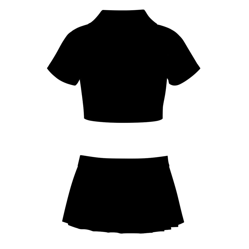 PLEATET SKIRT ANT TIE TOP Set