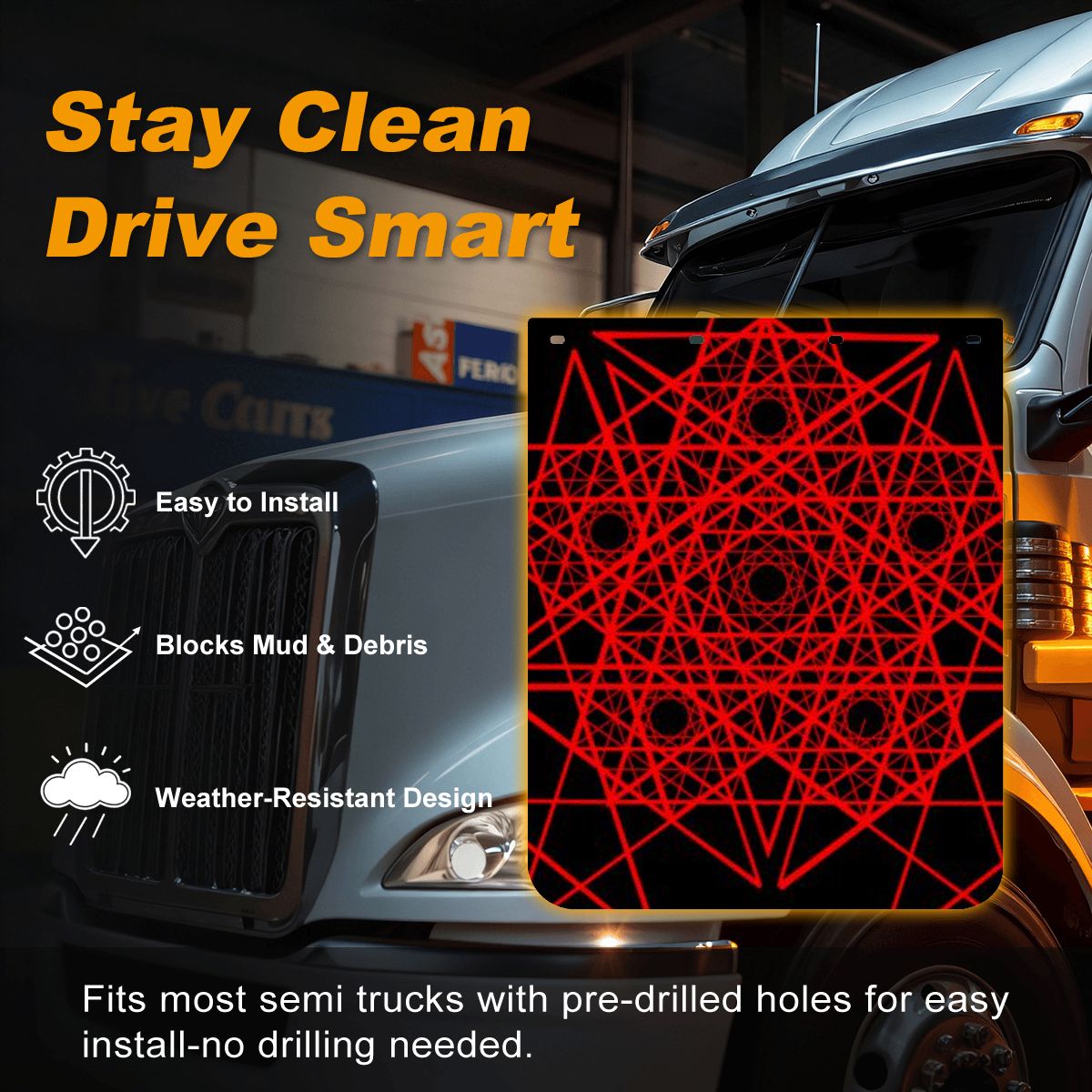 ASGUART METALCRUSHER ORE SILICA NUCLEAR SILICA CARGO Mud Flaps 2pcs for Semi Truck